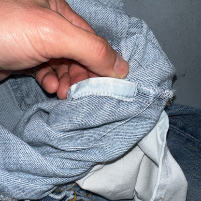 Levis 501 Vintage 90s USA XX Straight Leg Jeans Blue Light Wash 35x34 Act 33x30