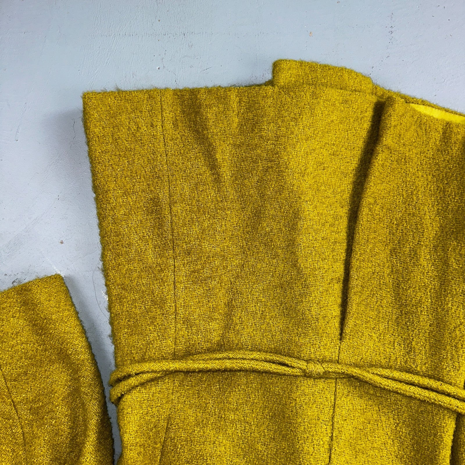 Vintage 60s Green Tennis Wool Coat ILGWU Union Mod Double Breasted Rockabilly