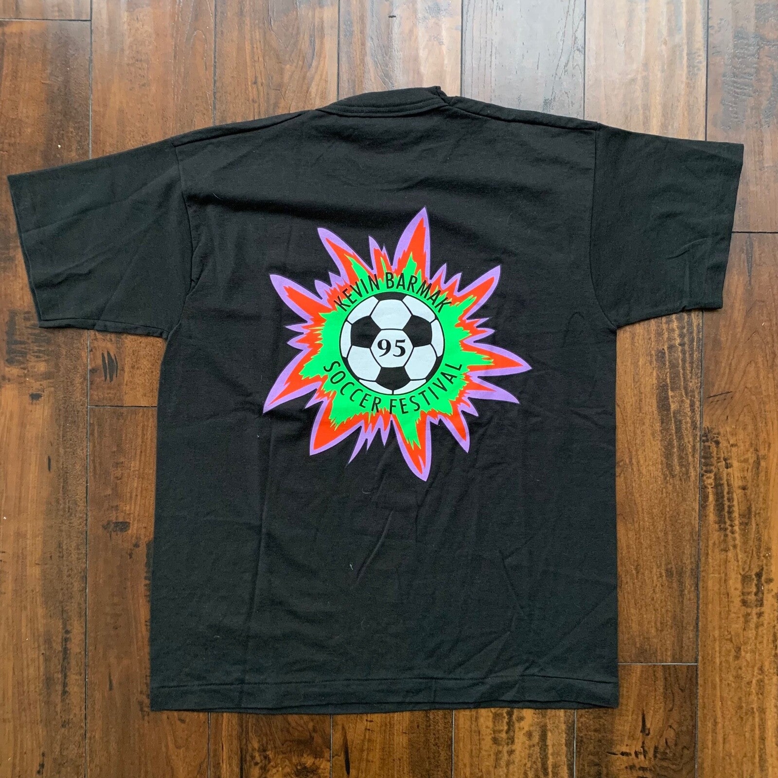 Soccer Vintage T Shirt Kevin Barmak Memorial RIP 90s College School Sports Rap