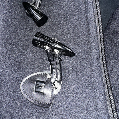 L.L. Bean Men S US Navy Anchor Collection Toggle Wool Pea Coat Jacket USA VTG