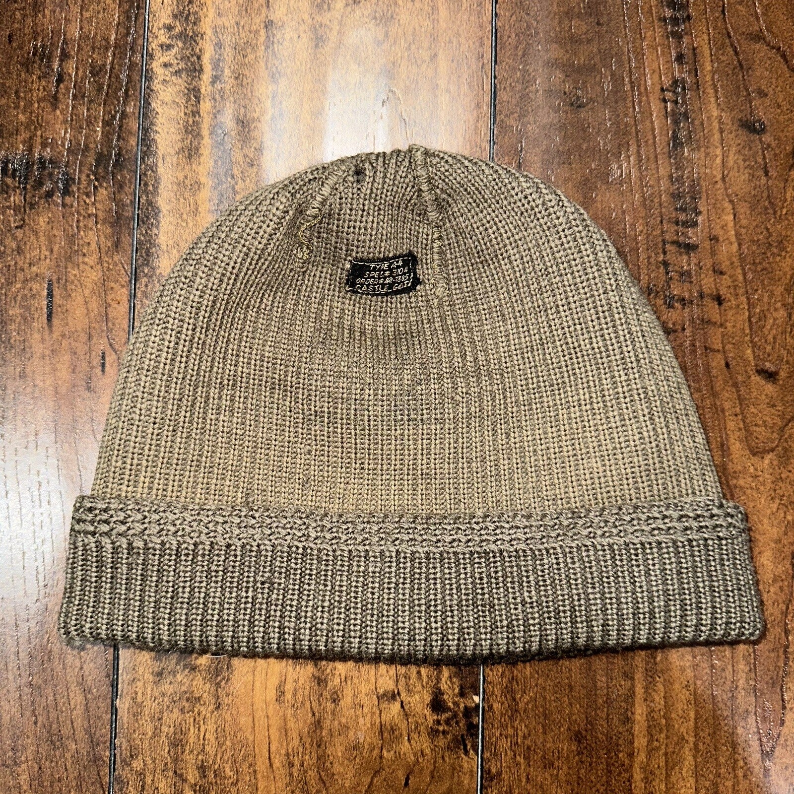 Vintage WWII Watch Cap Hat A-4 Rare Green Air Force Army 40s 50s Military OG WW2