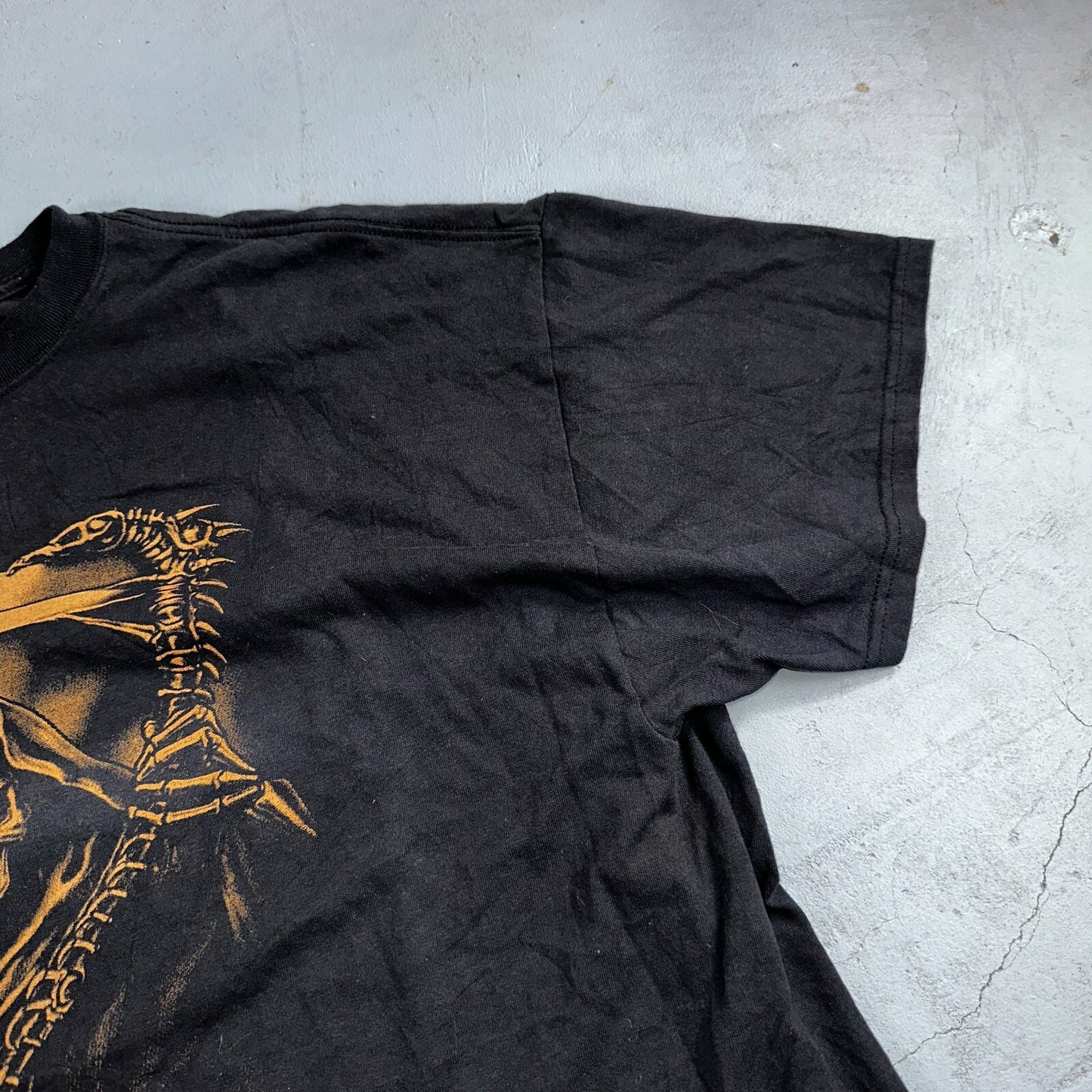 Reaper Y2K Shirt Black Mens Horror Vintage Large Print Skull Death Metal Band