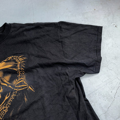 Reaper Y2K Shirt Black Mens Horror Vintage Large Print Skull Death Metal Band