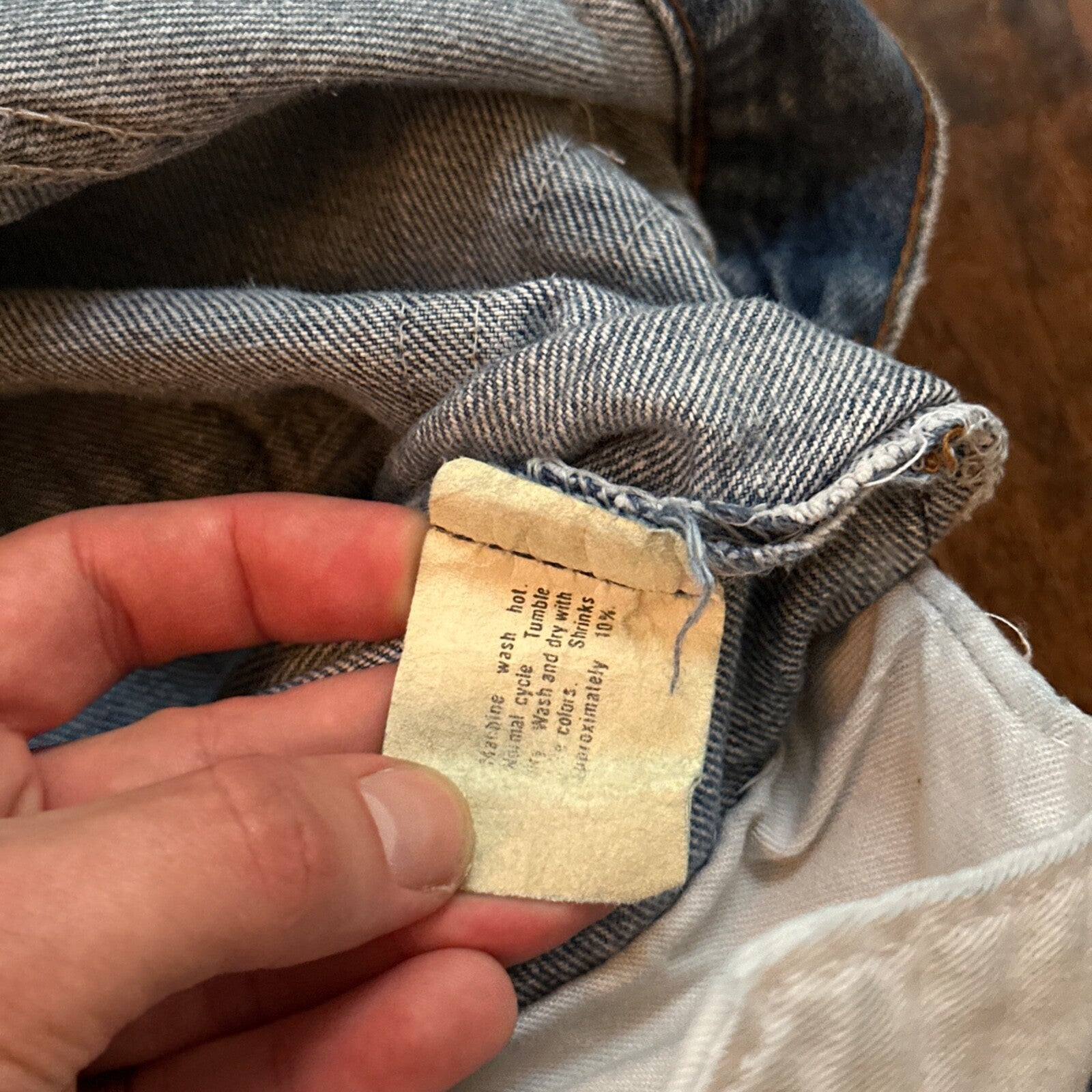 VTG 80s Levis 501 Button Fly 35x32 USA Tag Jeans Straight Wash Blue XX Act 31x31