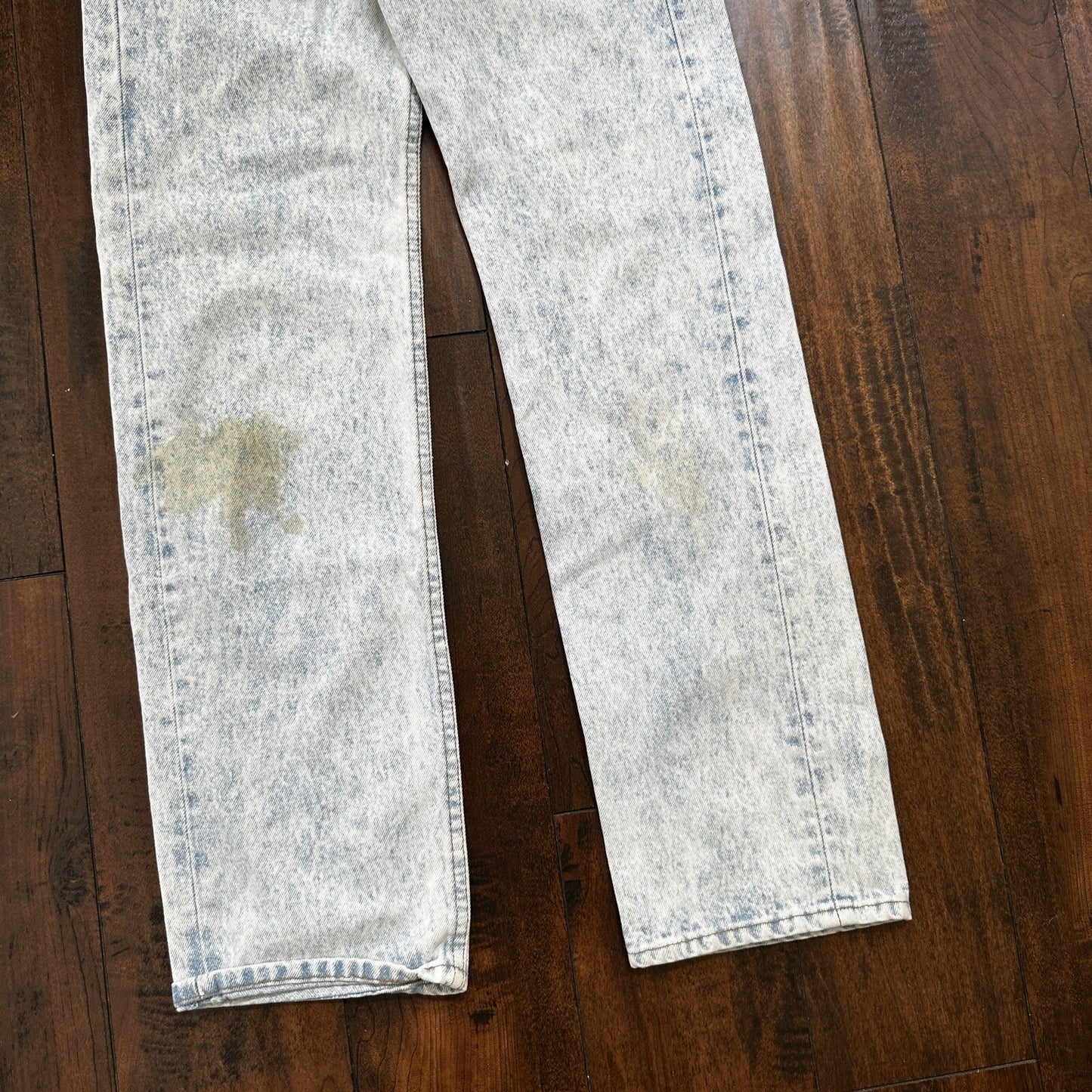 VTG 90s Levis 501 Button Fly 27x32 USA Tag Jeans Straight Wash Light X Act 25x30