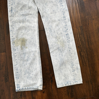VTG 90s Levis 501 Button Fly 27x32 USA Tag Jeans Straight Wash Light X Act 25x30