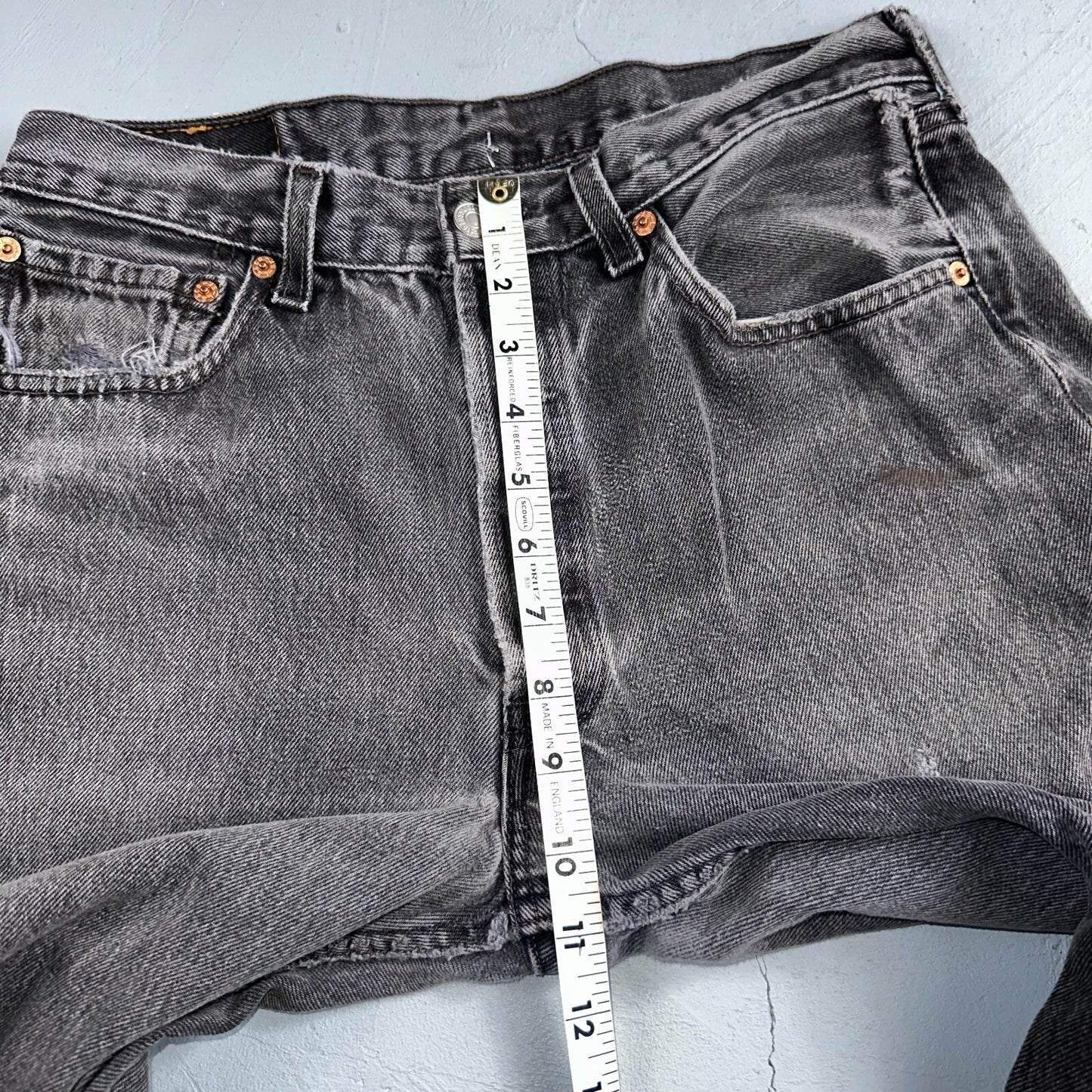 Levis 501 Vintage 90s USA XX Straight Leg Jeans Black Med Wash 32x32 Act 30x30