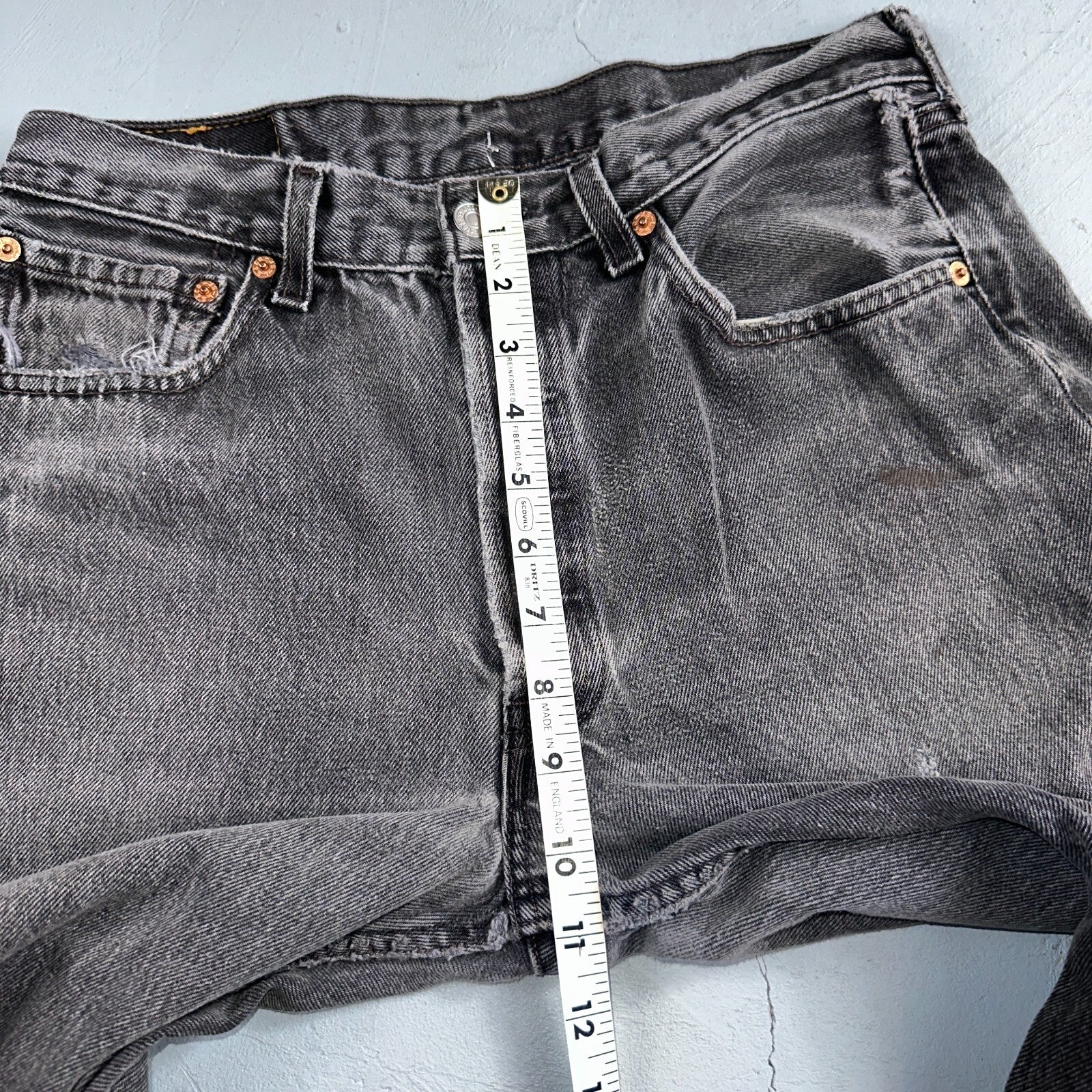 Levis 501 Vintage 90s USA XX Straight Leg Jeans Black Med Wash 32x32 Act 30x30