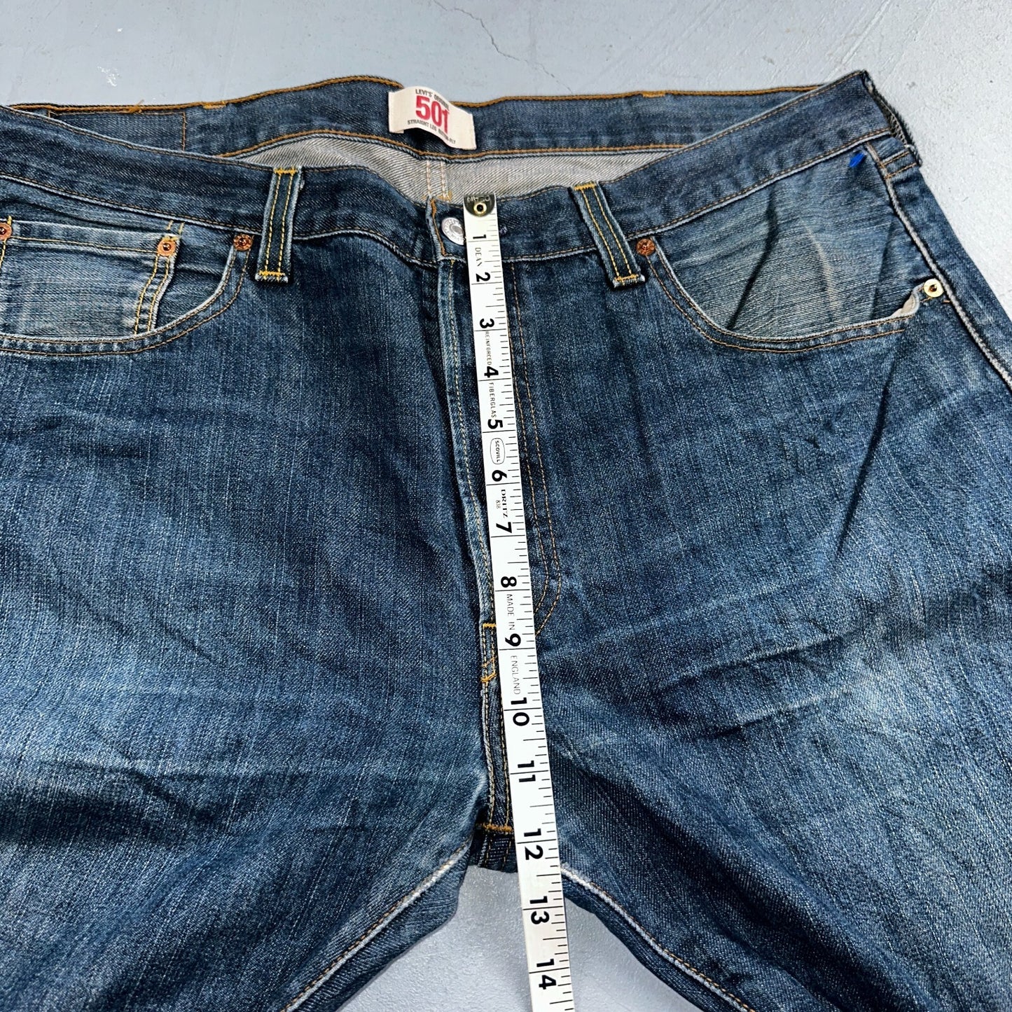 Levis 501 Vintage Y2K XX Straight Leg Jeans Blue Med Wash 38x34 Act 38x33