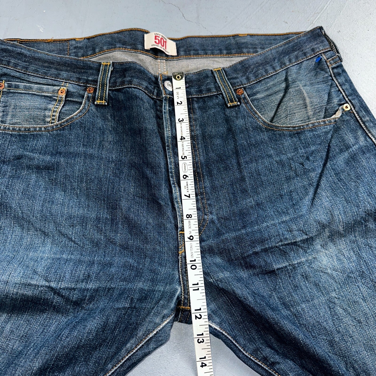 Levis 501 Vintage Y2K XX Straight Leg Jeans Blue Med Wash 38x34 Act 38x33