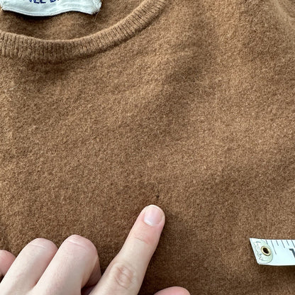 Vtg 70s Bill Blass Women's Casual Brown Sweater Cardigan Small USA 80s Wool