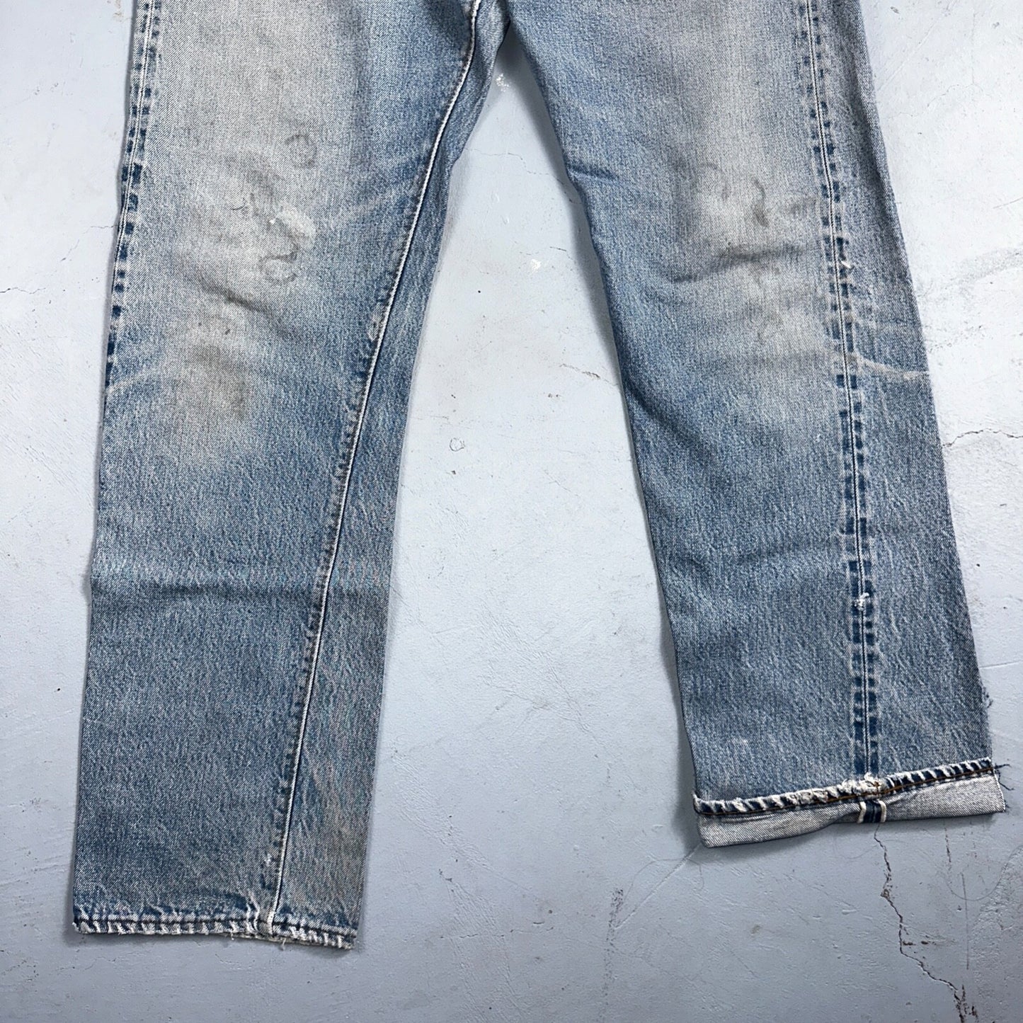 Levis 501 Vintage 80s Redline Selvedge USA XX Jeans Light Wash 36x36 Act 33x32