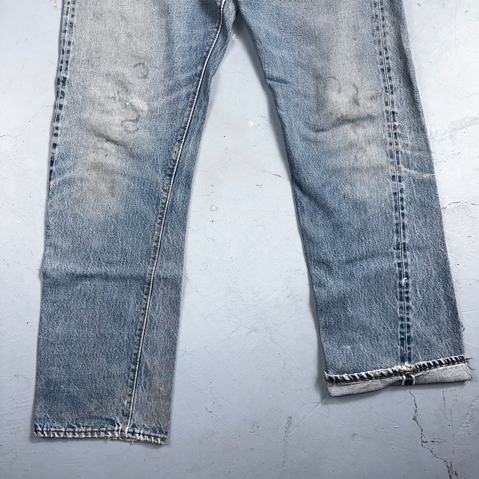 Levis 501 Vintage 80s Redline Selvedge USA XX Jeans Light Wash 36x36 Act 33x32
