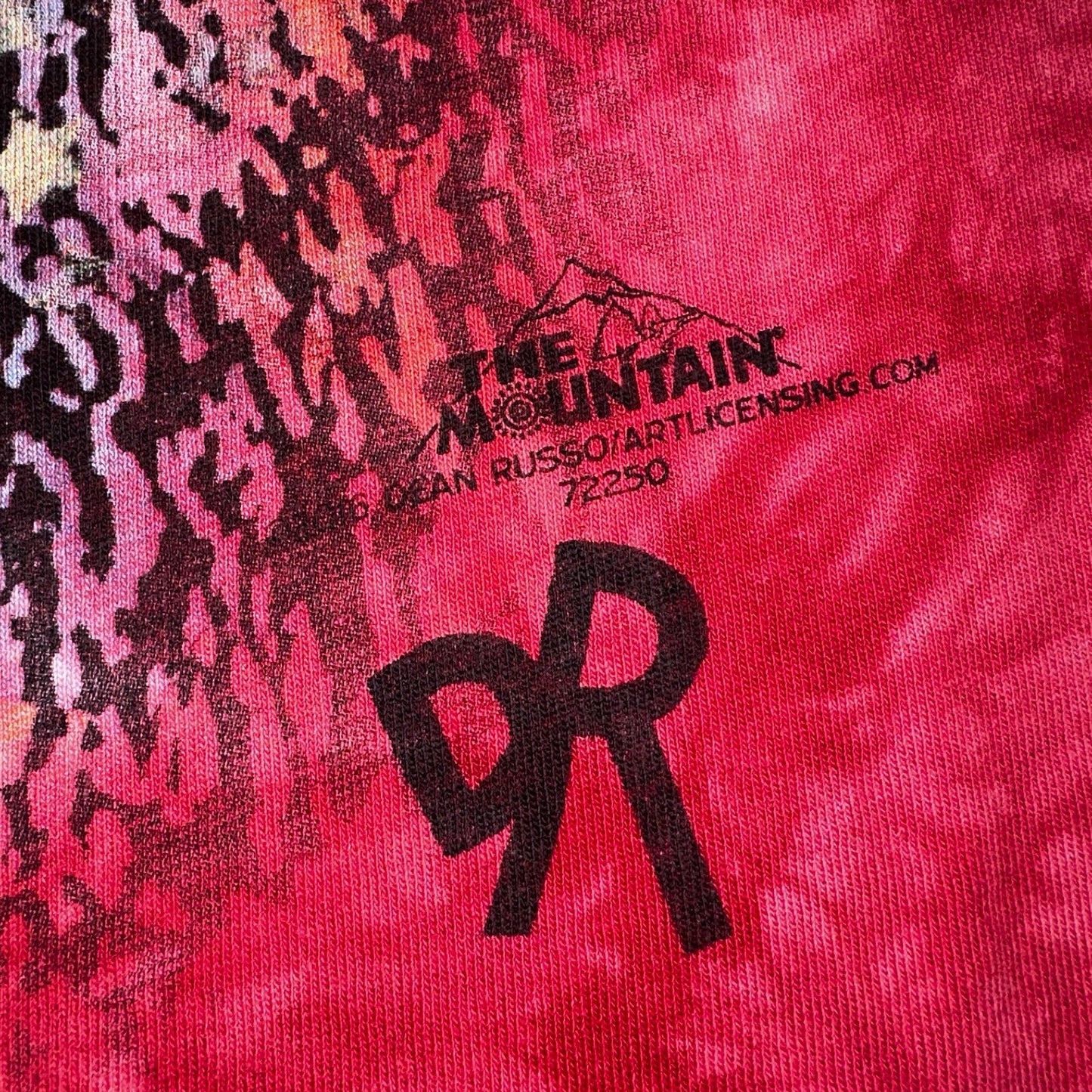 The Mountain Bear Red Tye Dye VTG T Shirt XL Y2K Hunting Alaska Bite