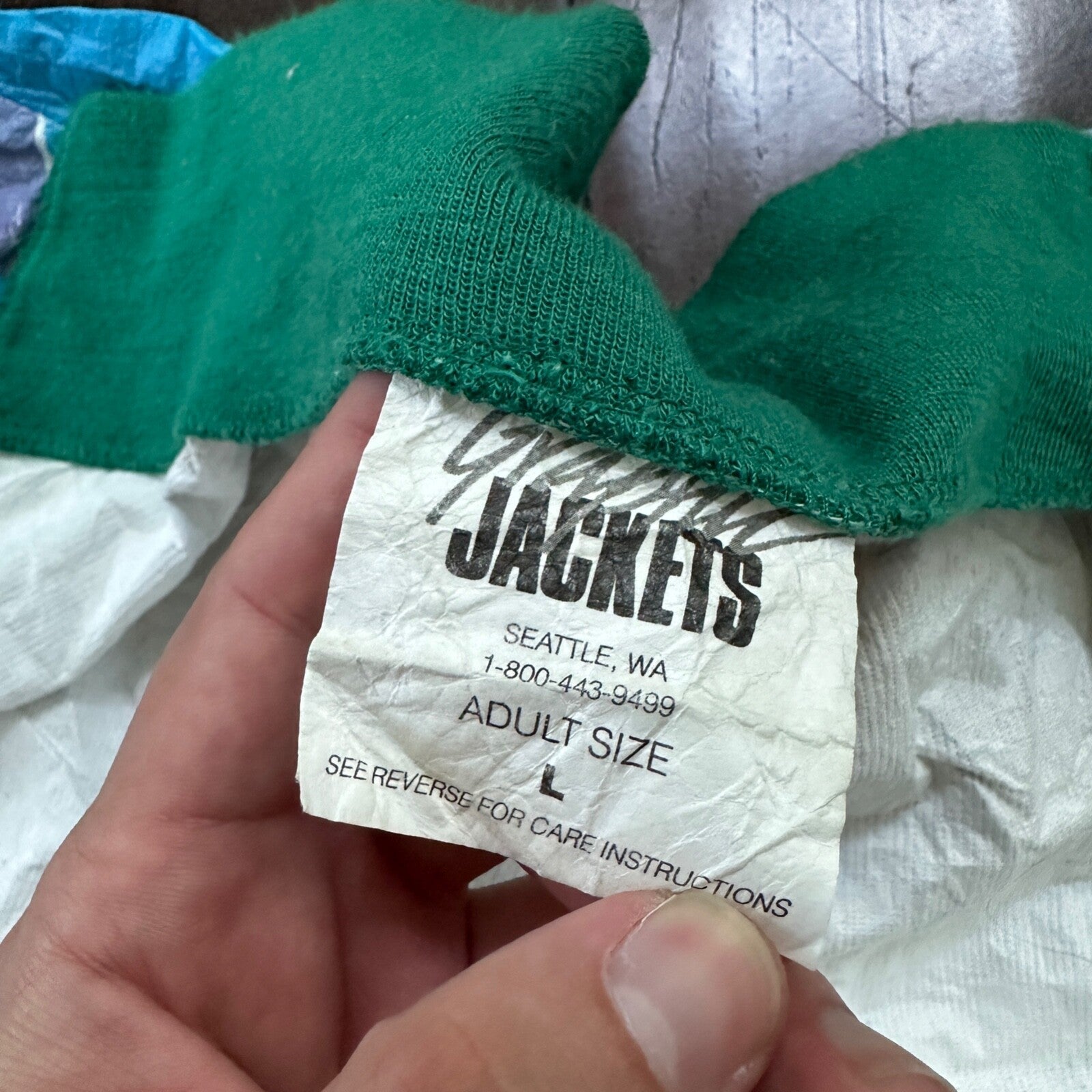 VTG 1994 STP Tyvek Jacket L AOP Cycling Race Seattle Portland Bicycle Track 90s