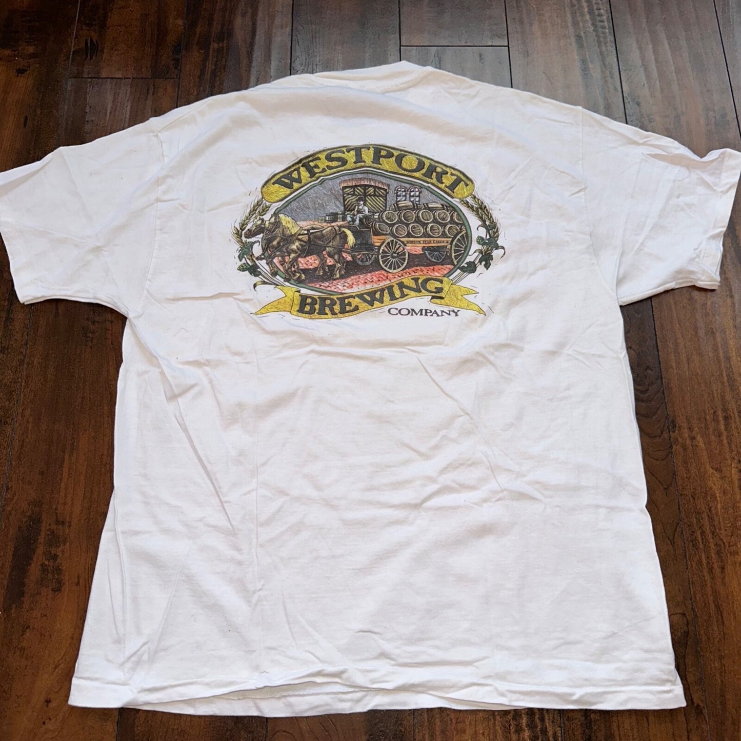 Westport Brewing Company Hanes XL Beefy Vintage T Shirt Single Stitch PDX