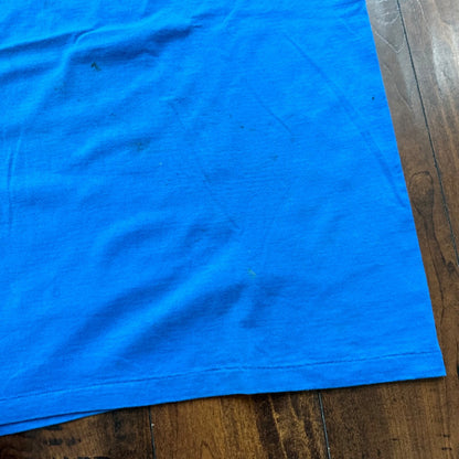 Hanes XL 50/50 Vintage T Shirt Rockwest Oregon PDX Blue Single Stitch Thrashed