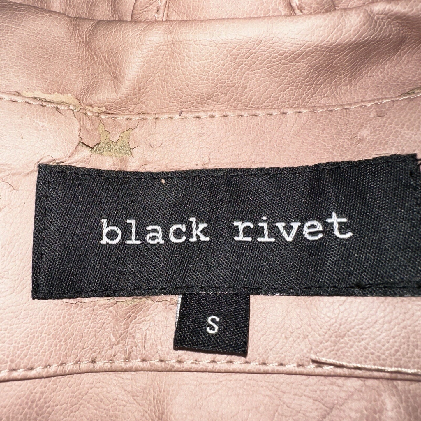 Black Rivet Women's Leather Jacket S Pink Moto Biker Zippered Baddie Biker