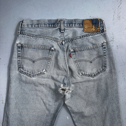 Levis 501 Vintage 80s USA XX Straight Leg Jeans 33x30 Altered Skinny Act 30x33