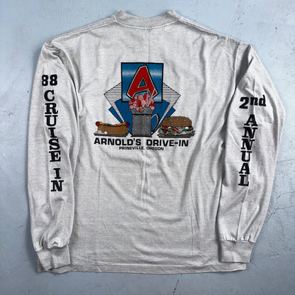 Arnolds Drive In VTG T Shirt Prineville Oregon Hot Dog Cruise Inn 1988 Rare 80s