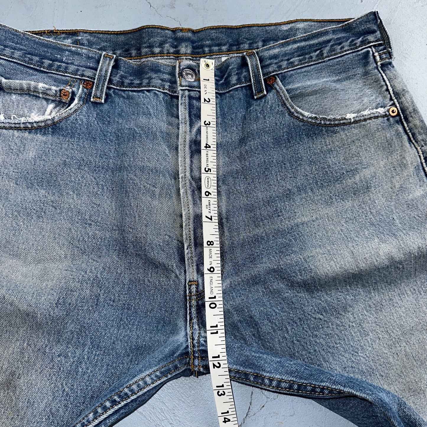 Levis 501 Vintage Y2K 90s XX Straight Leg Jeans Blue Med Wash 38x36 Act 35x31