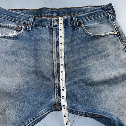 Levis 501 Vintage Y2K 90s XX Straight Leg Jeans Blue Med Wash 38x36 Act 35x31