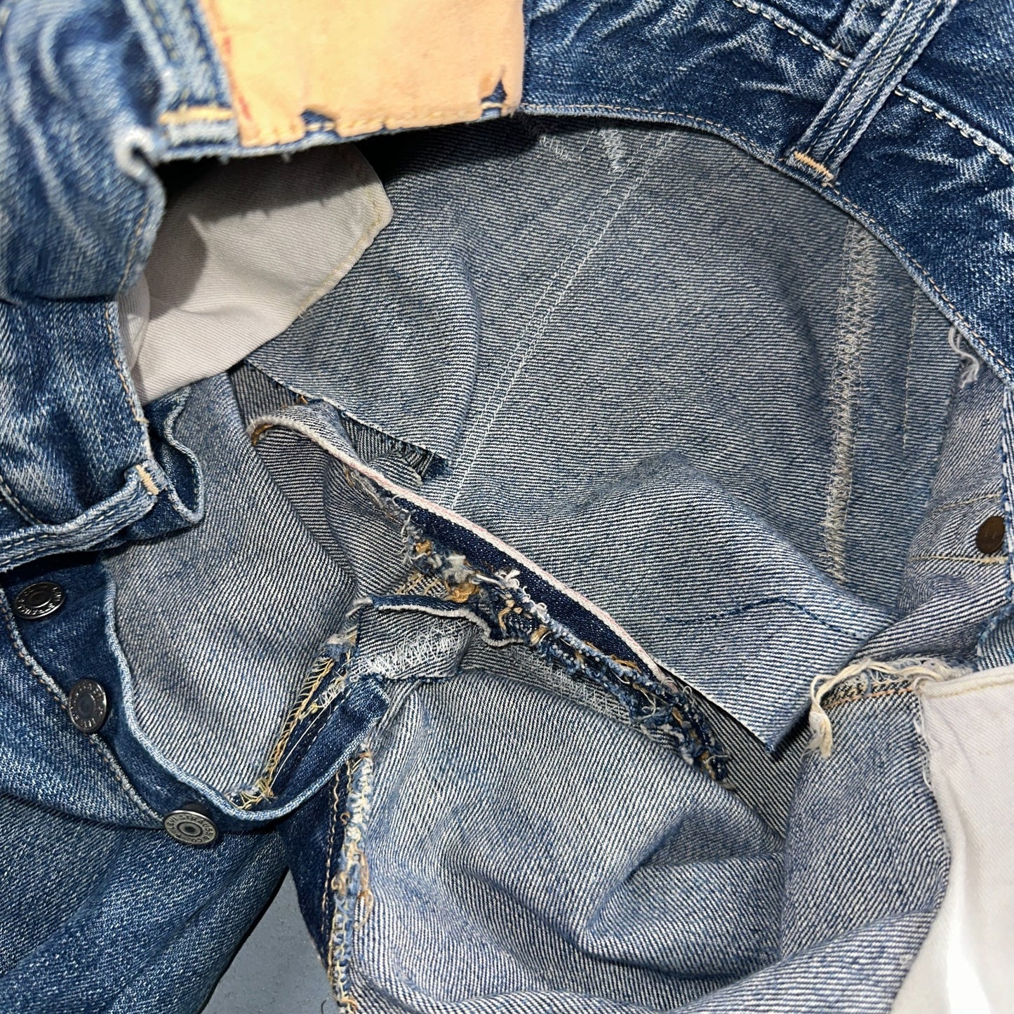 Levis 501 XX Big E Vintage 50s Redline Selvedge USA XX Reworked Jeans 29x29