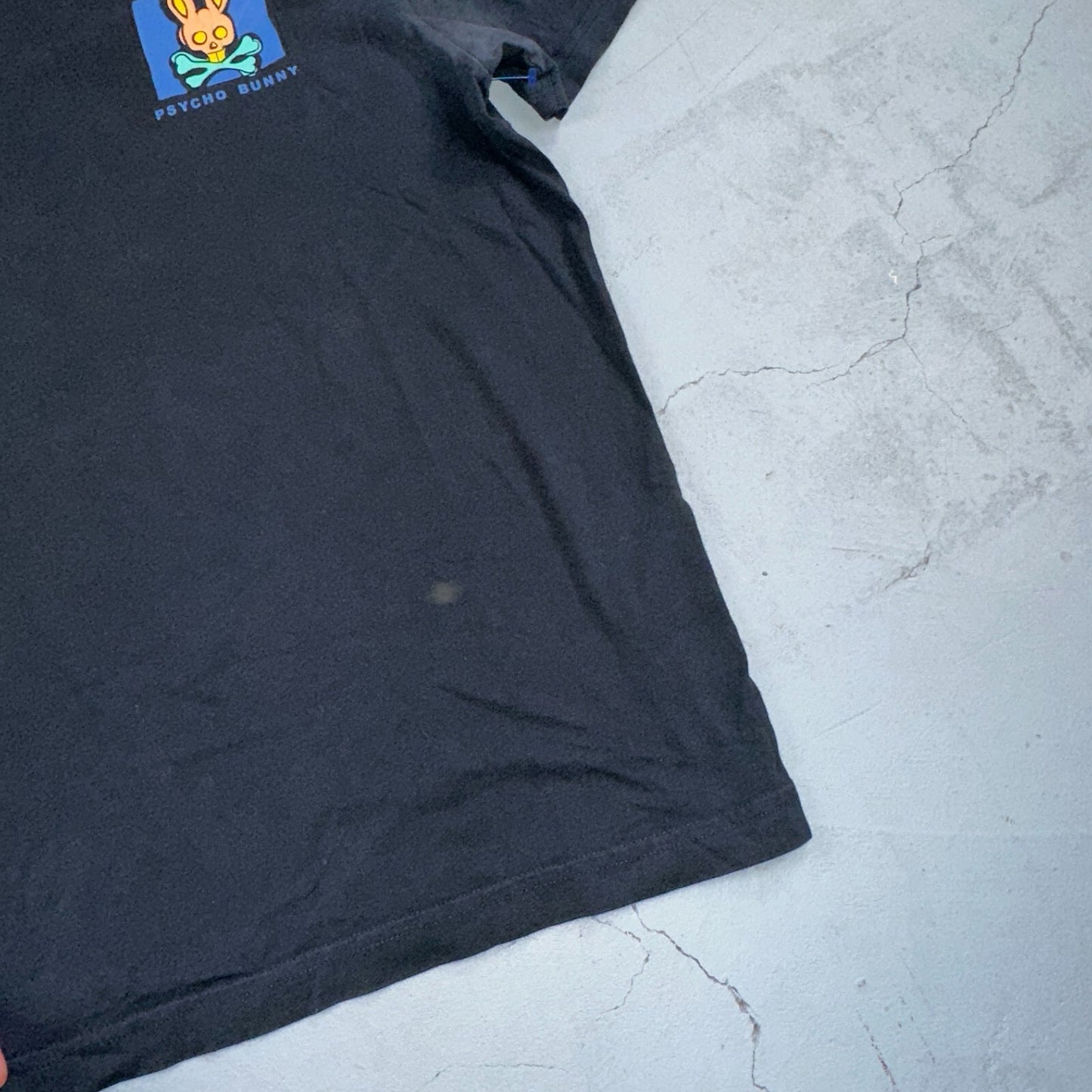 Psycho Bunny Shirt Mens 5 Black James Bunny In A Box Skull Skater Tee USED