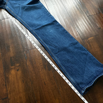 Vintage 80s Levis 646 Boot Flare Orange Tab 36x36 USA Blue Jeans 501 Act 33x34