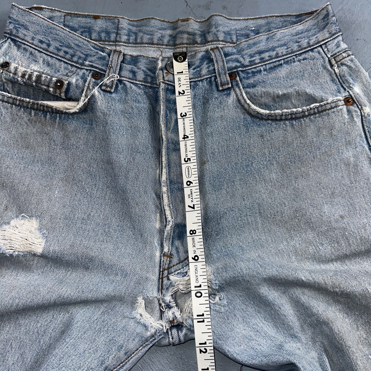 Levis 501 Vintage 80s USA XX Straight Leg Jeans Blue Light Wash 34x36 Act 31x34