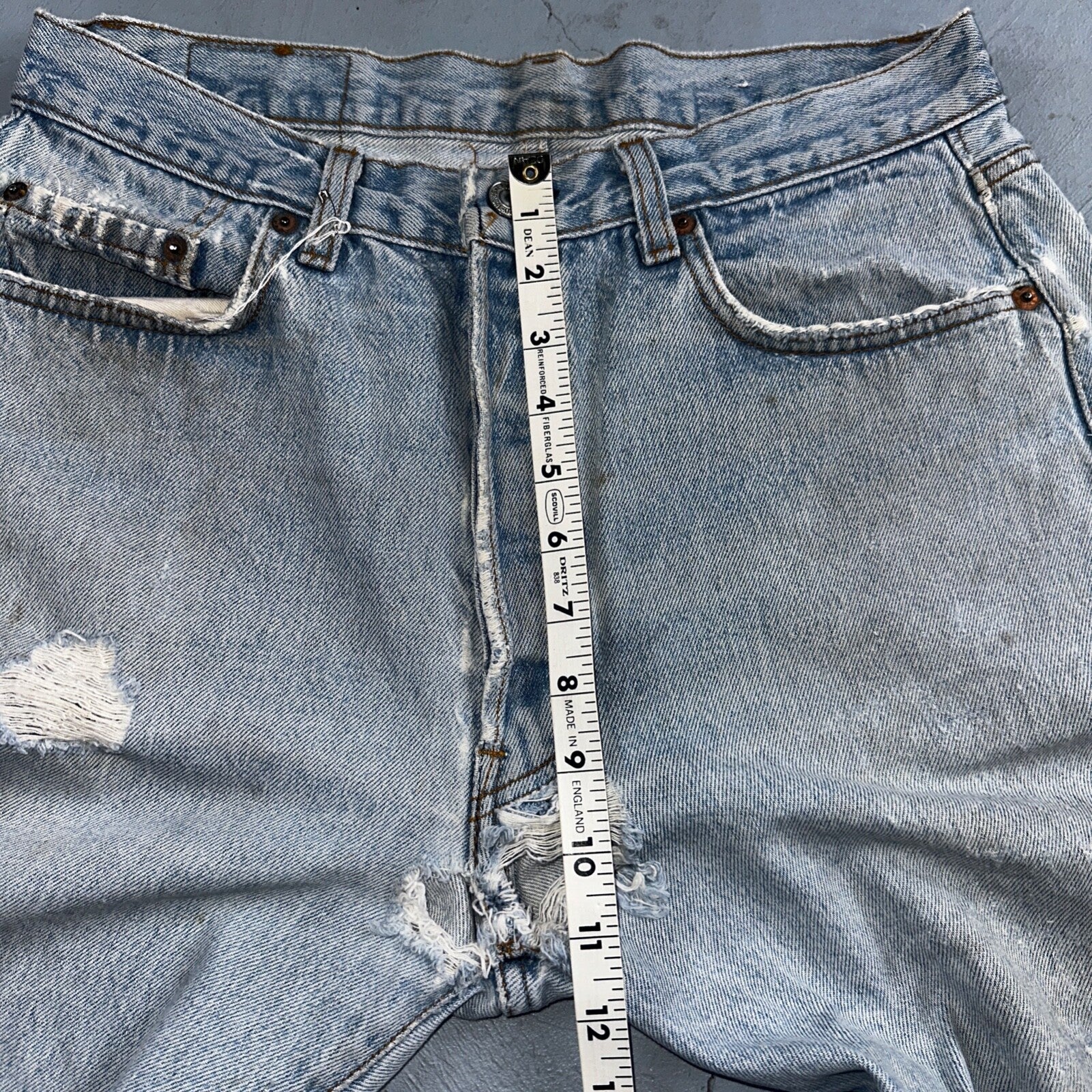 Levis 501 Vintage 80s USA XX Straight Leg Jeans Blue Light Wash 34x36 Act 31x34