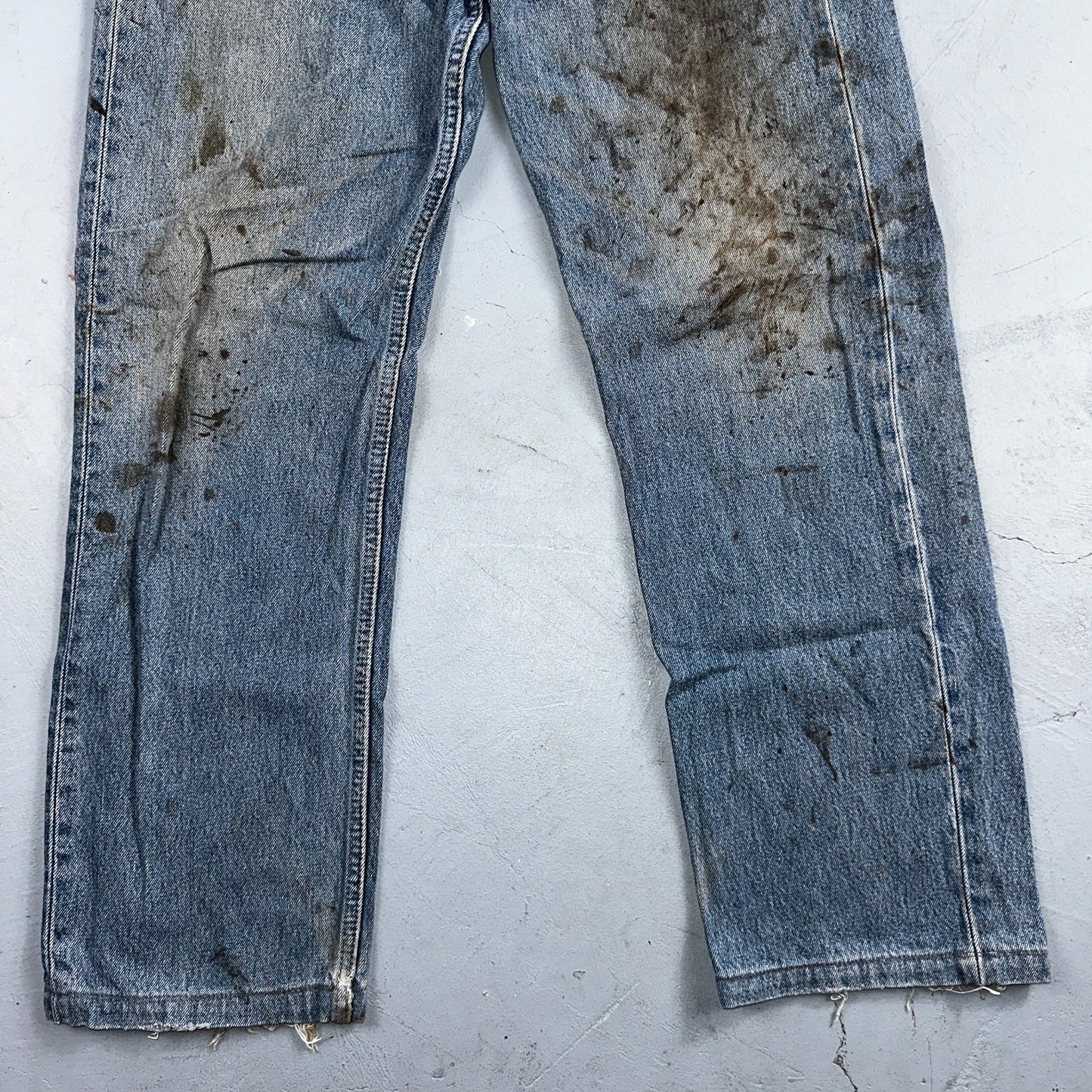 Levis 501 Vintage 90s Europe Straight Leg Jeans Blue Light Wash 36x36 Act 34x29