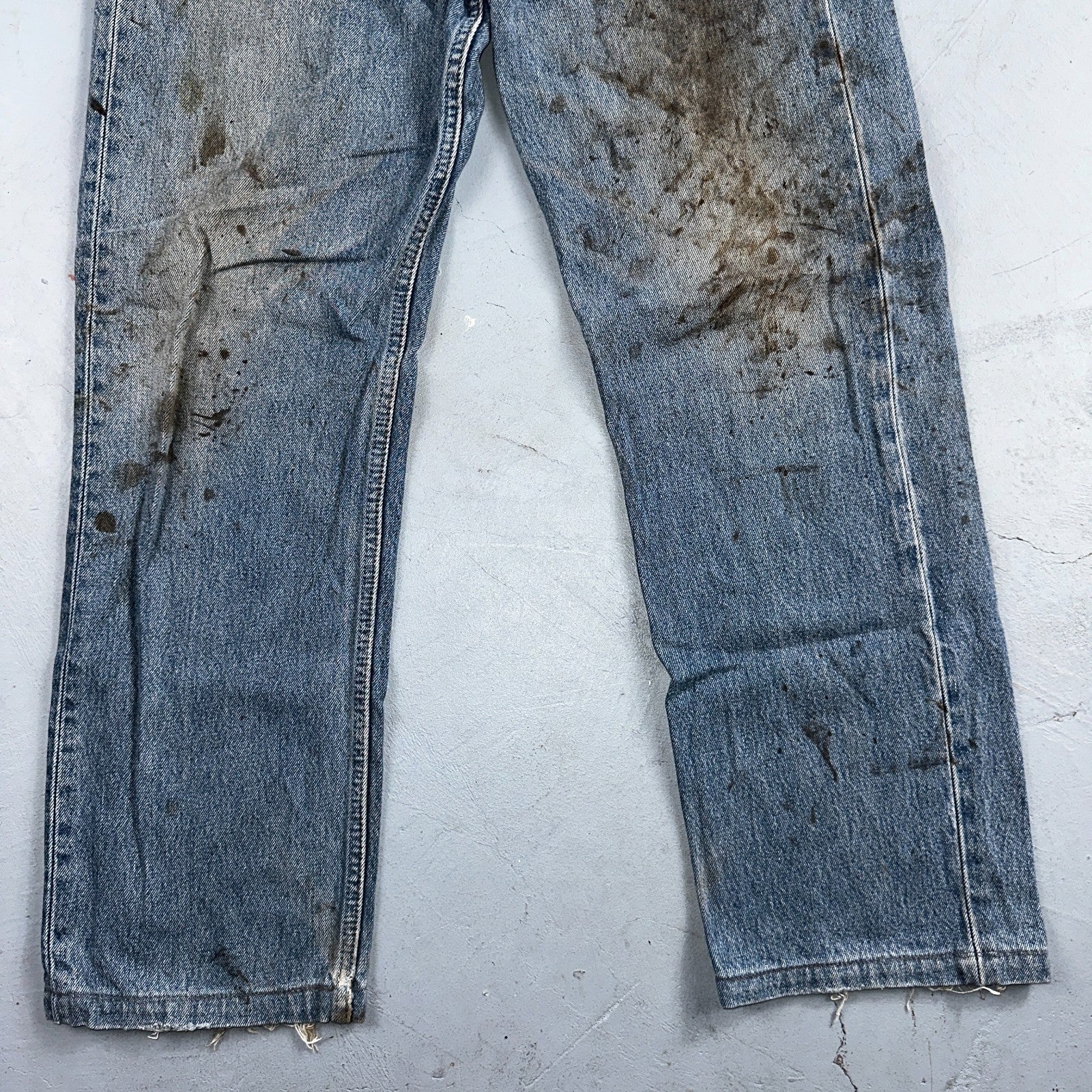 Levis 501 Vintage 90s Europe Straight Leg Jeans Blue Light Wash 36x36 Act 34x29