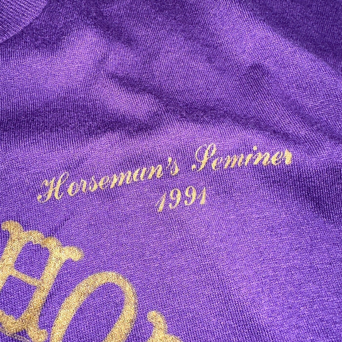 Hores Beringer VTG T Shirt Arabians 1991 90s Purple Animals Trophy Graphic XL