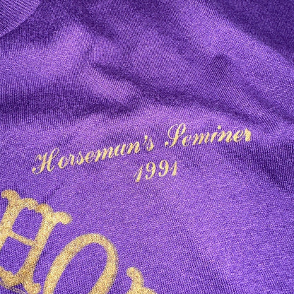Hores Beringer VTG T Shirt Arabians 1991 90s Purple Animals Trophy Graphic XL