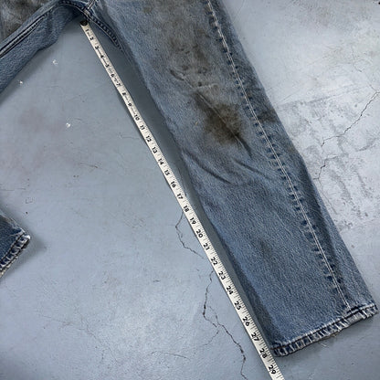 Levis 501 Vintage Y2K XX Straight Leg Jeans 90s Blue Light Wash 33x30 Act 32x28
