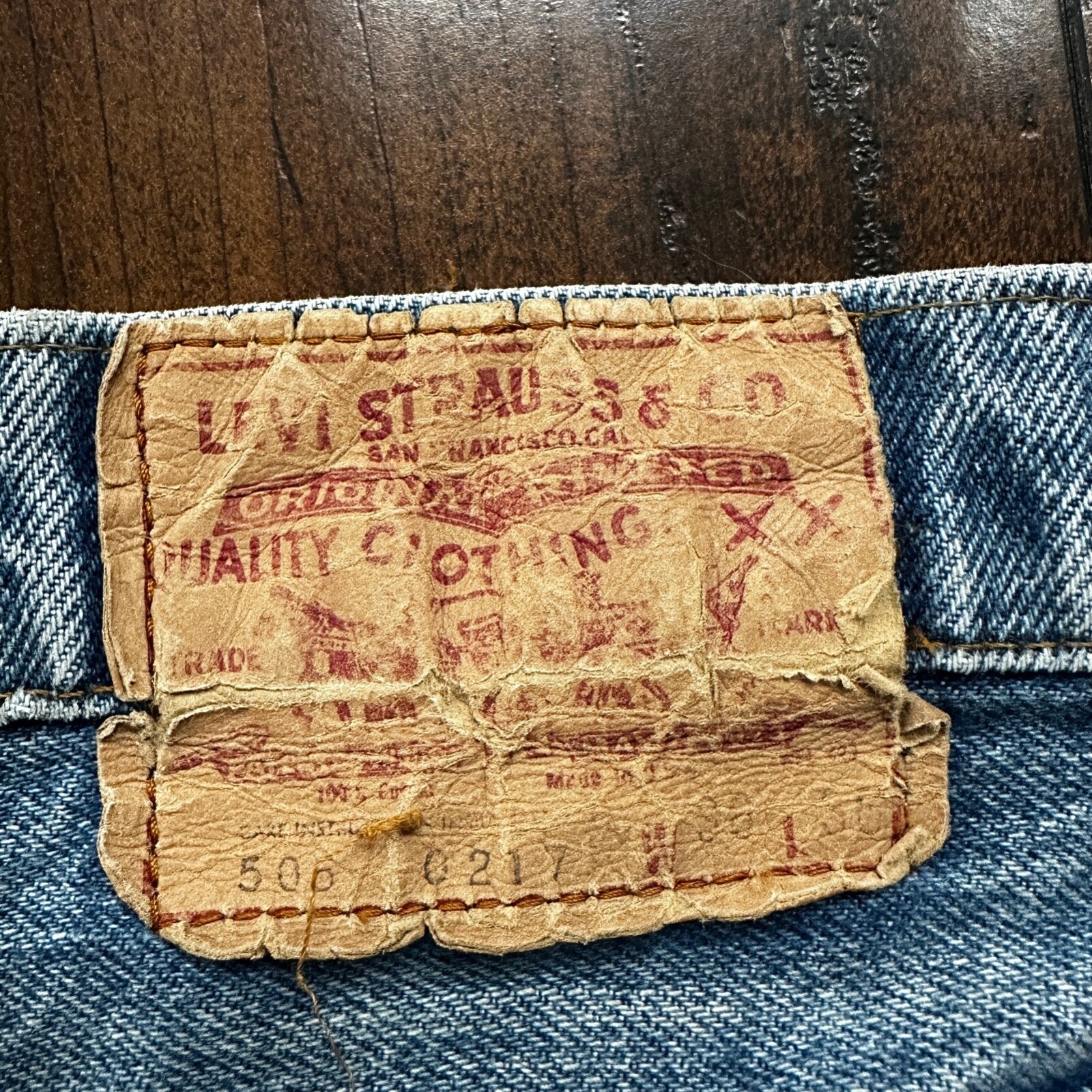 Vintage 80s Levis 505 36x36 USA Blue Jeans 501 Act 33x34 Light Wash