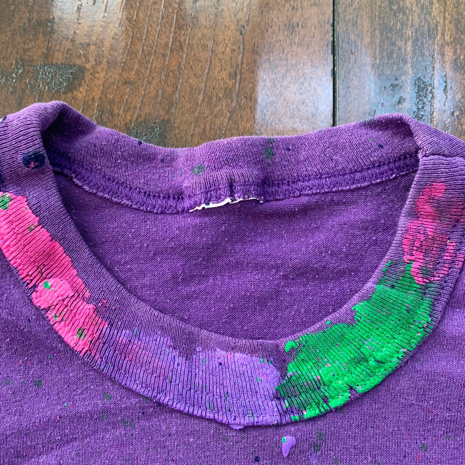 Womens Small Art Paint Vintage T Shirt Custom Painted Danny One Of One 80s 90s