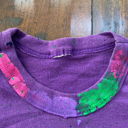 Womens Small Art Paint Vintage T Shirt Custom Painted Danny One Of One 80s 90s