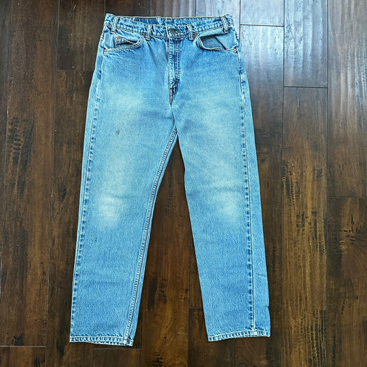 Vintage 80s Levis 505 Light Blue 70s Jeans USA Orange Tab 34x30 Act 31x29