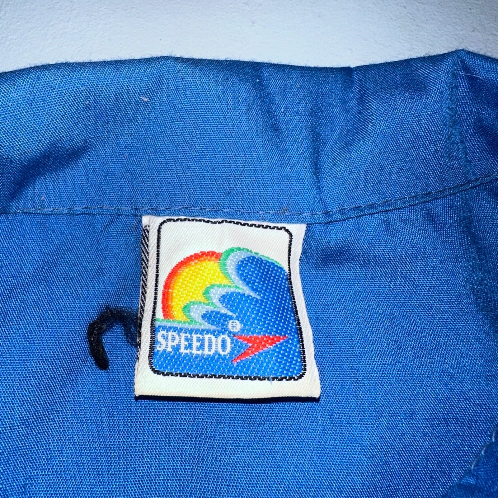 Speedo Blue Vintage Full Zip Windbreaker Men's XL Jacket Swimming Basic Simple