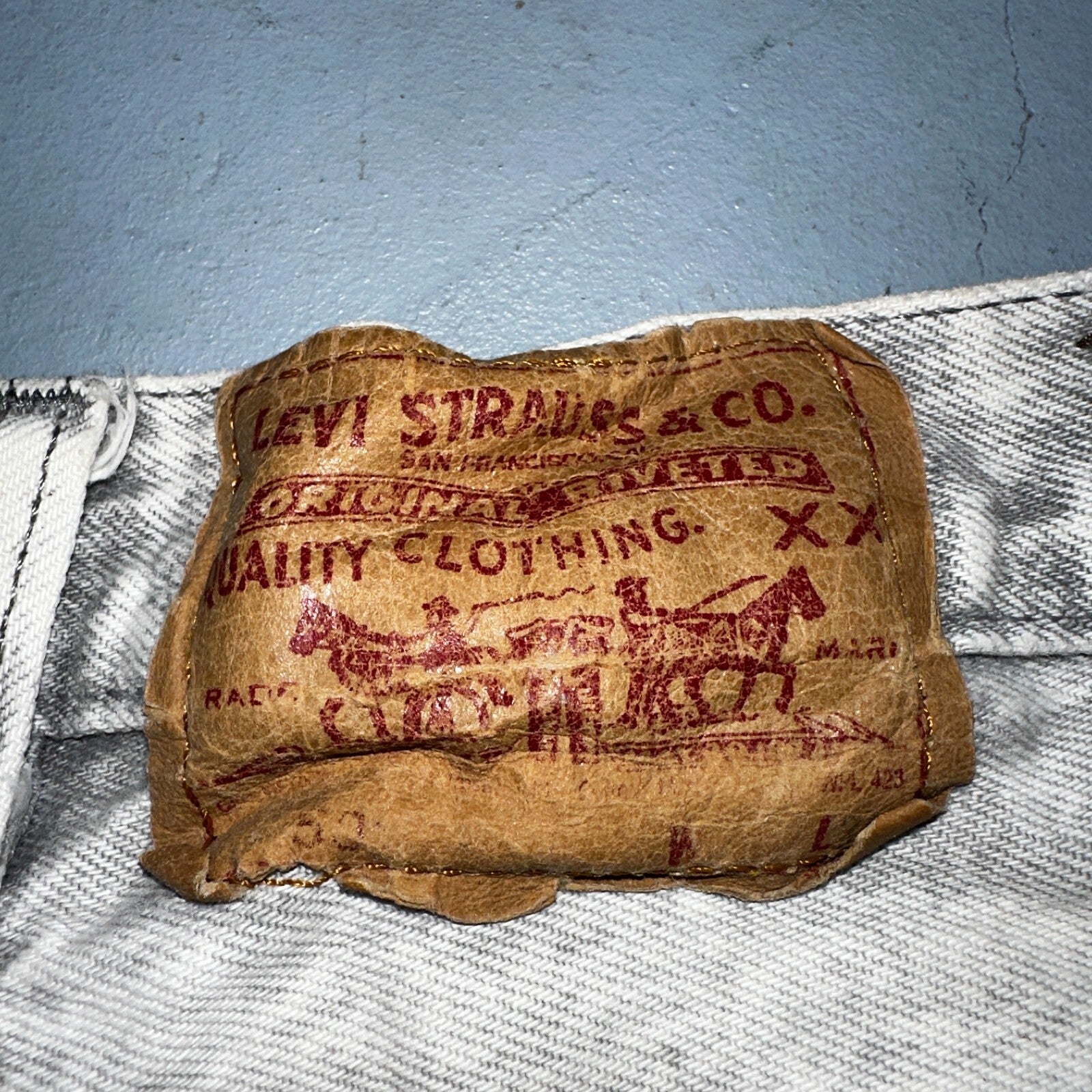 Levis 501 Vintage 80s USA XX Straight Leg Jeans Gray Acid Wash 29x36 Act 28x34