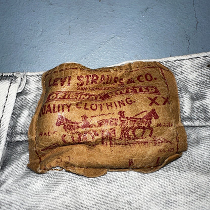 Levis 501 Vintage 80s USA XX Straight Leg Jeans Gray Acid Wash 29x36 Act 28x34