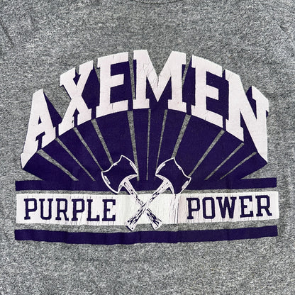 Champion Oregon Axemen VTG T Shirt Eugene High School 80s 1980s Rare School Gray