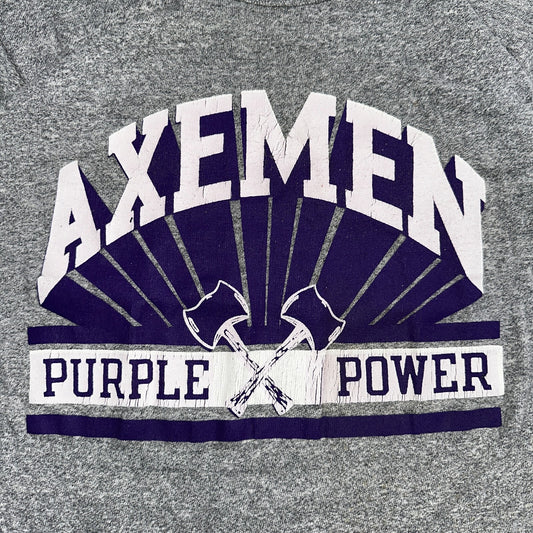 Champion Oregon Axemen VTG T Shirt Eugene High School 80s 1980s Rare School Gray