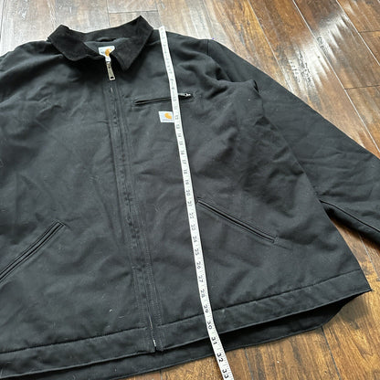 Carhartt Duck Detroit Jacket Men’s Size 3XLT CT103828 Black Hip Hop Rap Work VTG