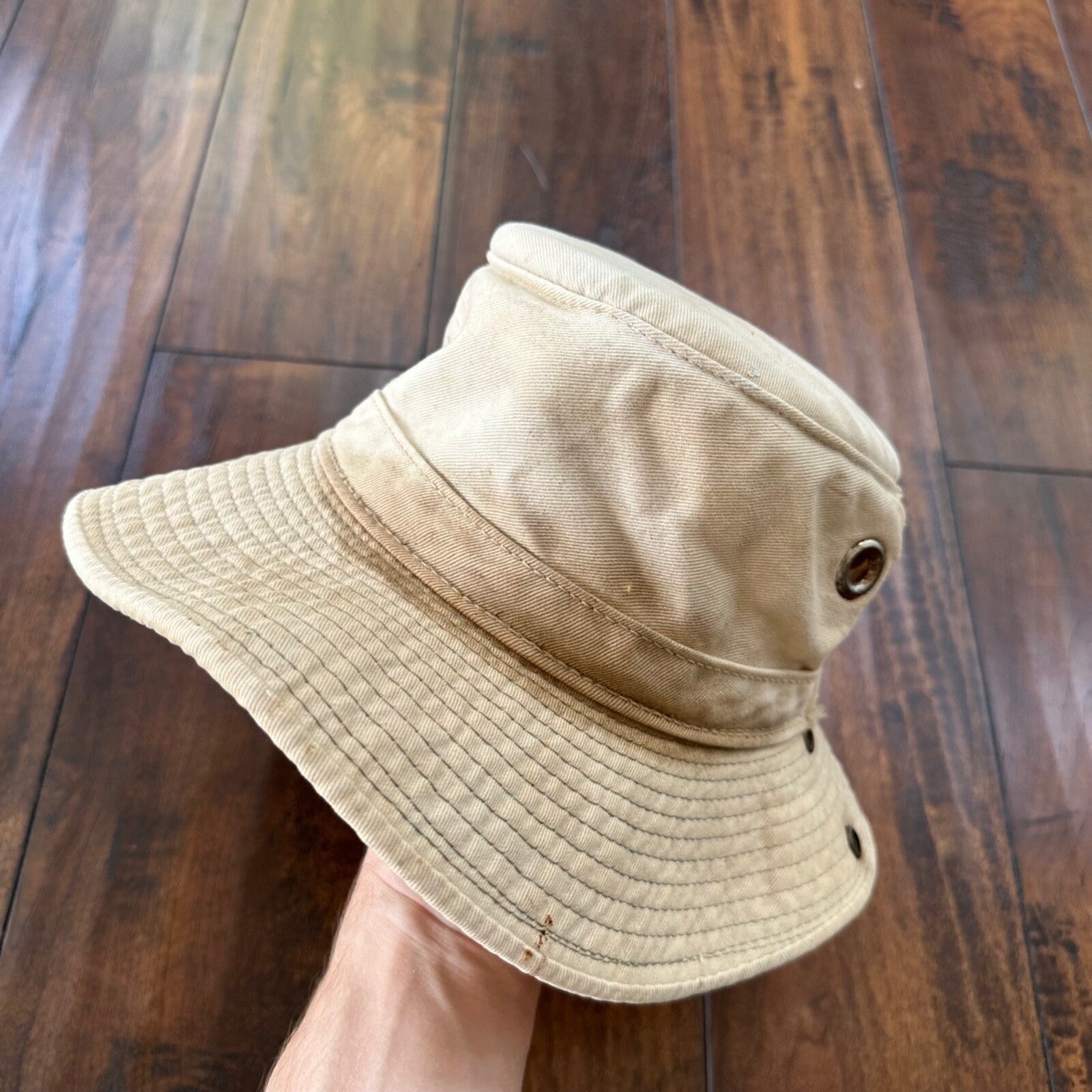 Henschel Canvas Hat Hatquarters USA TAN Mens Western Outdoors Outback Bucket 90s