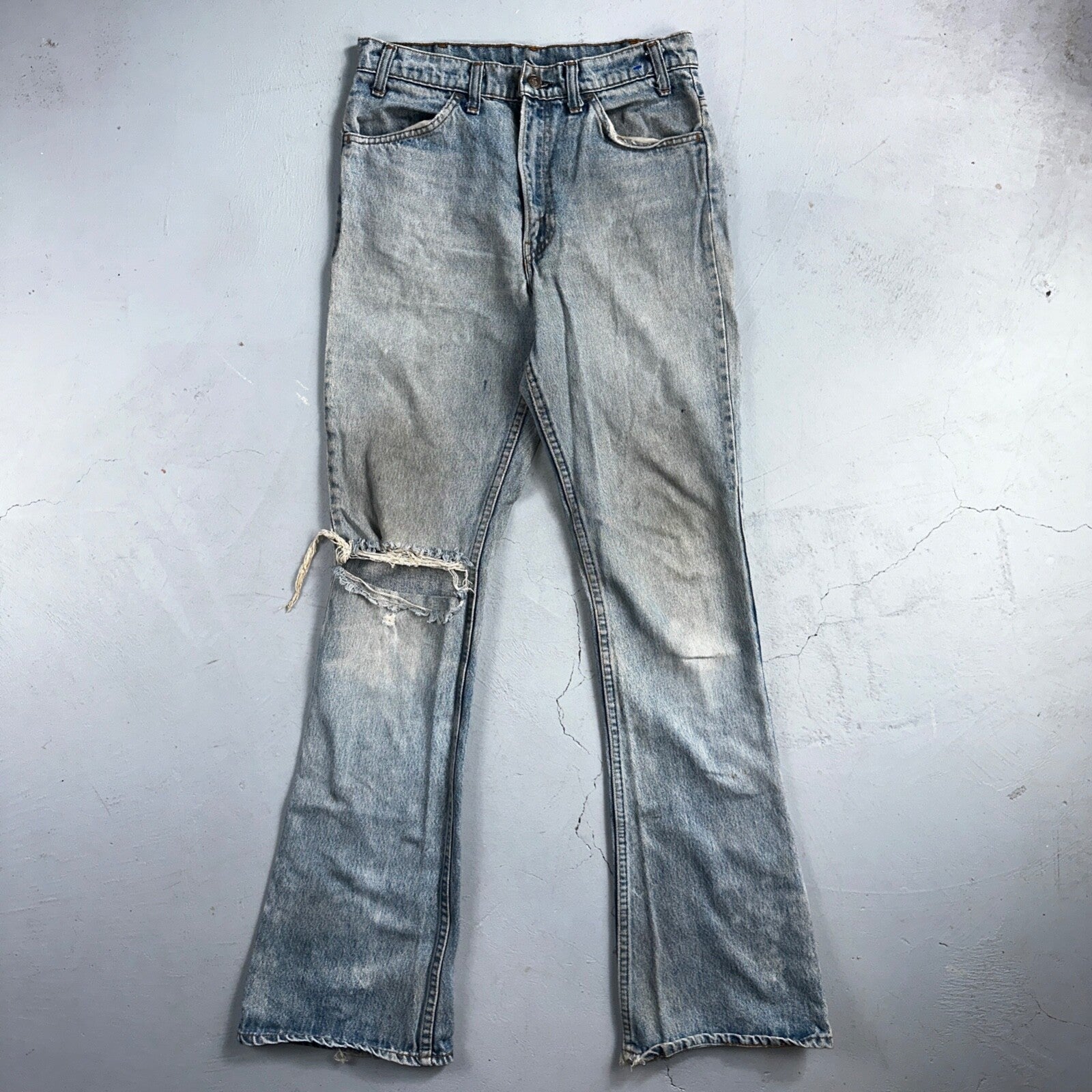 Levis 646 Vintage 70s USA Orange Tab Bootcut Flare Blue Bell Bottom Jeans 29x33