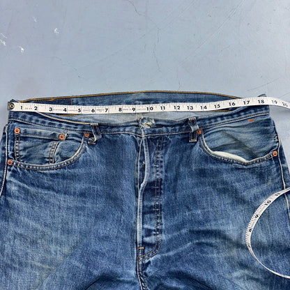 Levis 501 Vintage Y2K 90s XX Straight Leg Jeans Blue Med Wash 38x34 Act 37x31