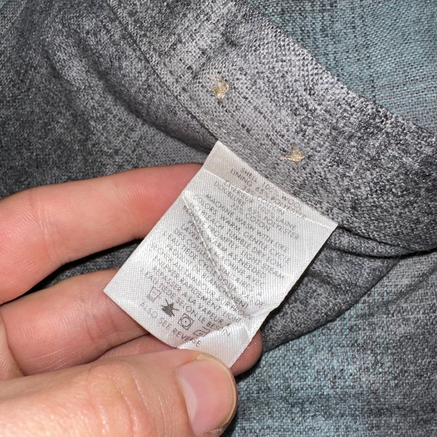 Pendleton Lodge Button Up Shirt Men's Medium Wool Plaid Gray Teal Pocket